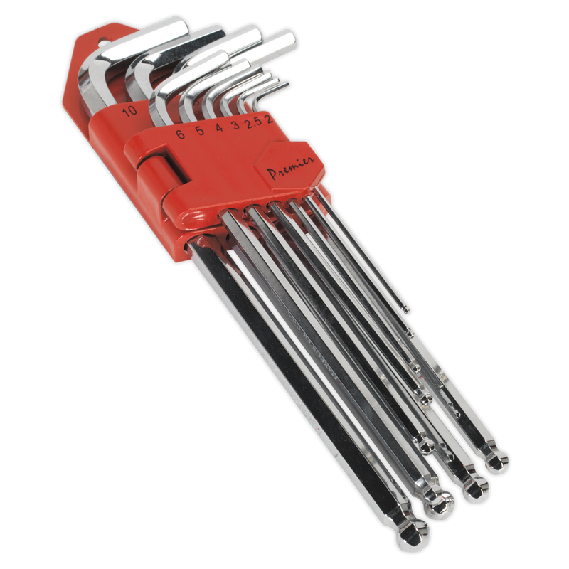 Ball-End Hex Key Set 10pc Extra Long Fully Polished Metric | Pipe Manufacturers Ltd..