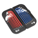 TRX-Star* & Ball-End Hex Key Set 18pc Long Anti-Slip | Pipe Manufacturers Ltd..