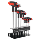 Ball-End Hex Key Set 8pc T-Handle Metric | Pipe Manufacturers Ltd..