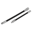 Flexible Extension Adaptor Set 2pc 1/4"Sq x 150mm & 3/8"Sq x 200mm | Pipe Manufacturers Ltd..