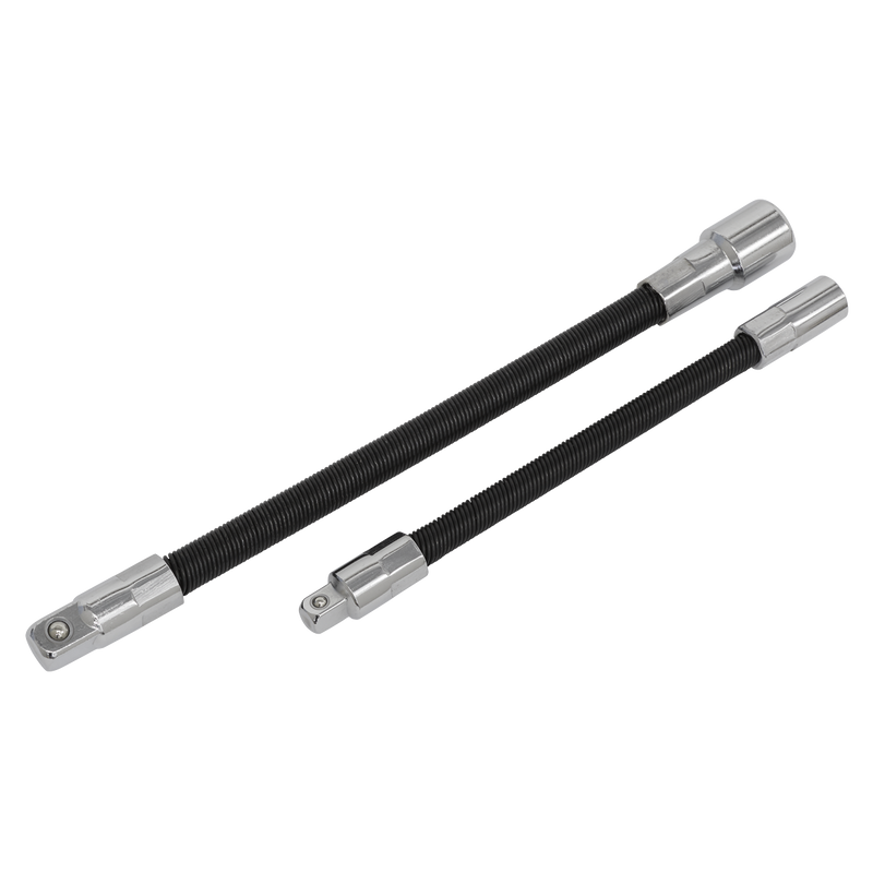 Flexible Extension Adaptor Set 2pc 1/4"Sq x 150mm & 3/8"Sq x 200mm | Pipe Manufacturers Ltd..