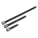 Wobble/Rigid Extension Bar Set 3pc 3/8"Sq Drive Black Series | Pipe Manufacturers Ltd..