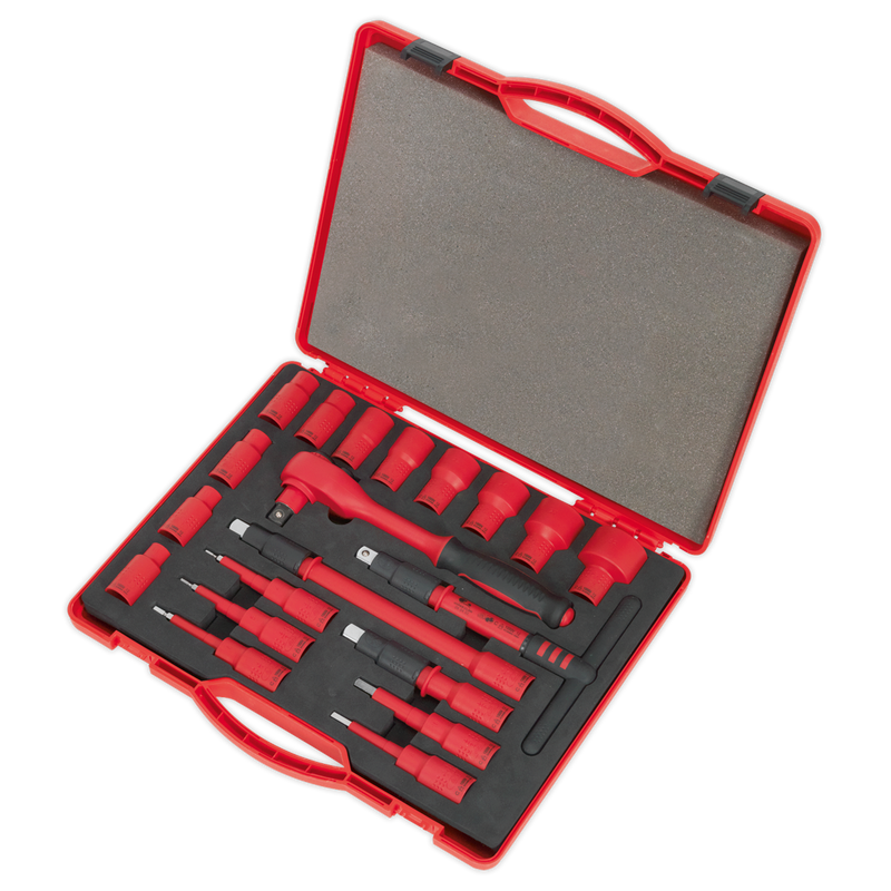 Insulated Socket Set 20pc 1/2"Sq Drive 6pt WallDrive¨ VDE Approved | Pipe Manufacturers Ltd..