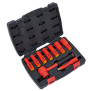 Insulated Socket Set 9pc 3/8"Sq Drive 6pt WallDrive¨ VDE Approved | Pipe Manufacturers Ltd..