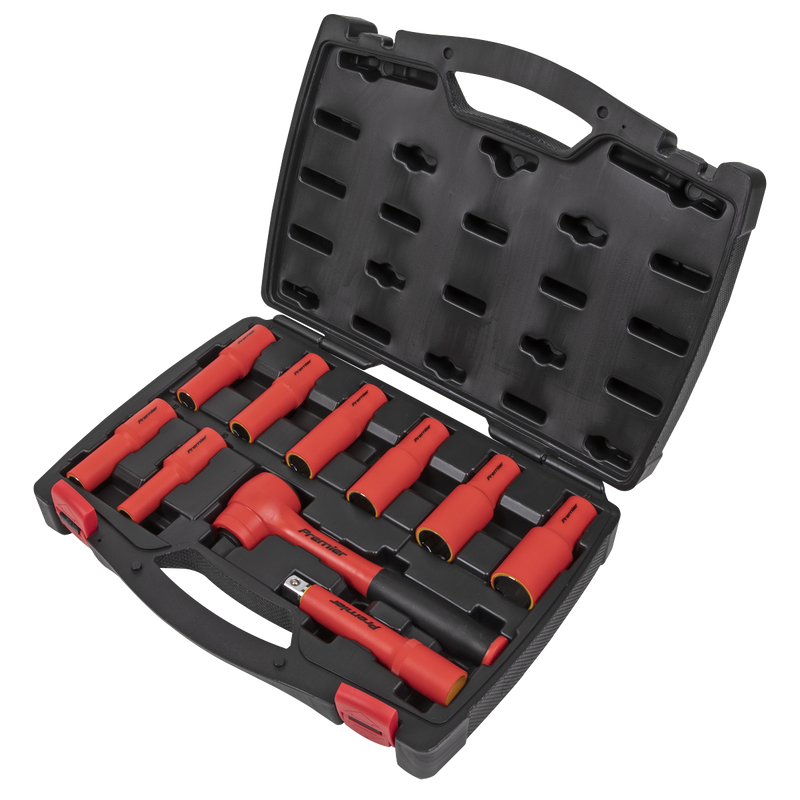 Insulated Socket Set 10pc 1/2"Sq Drive 6pt WallDrive¨ VDE Approved | Pipe Manufacturers Ltd..