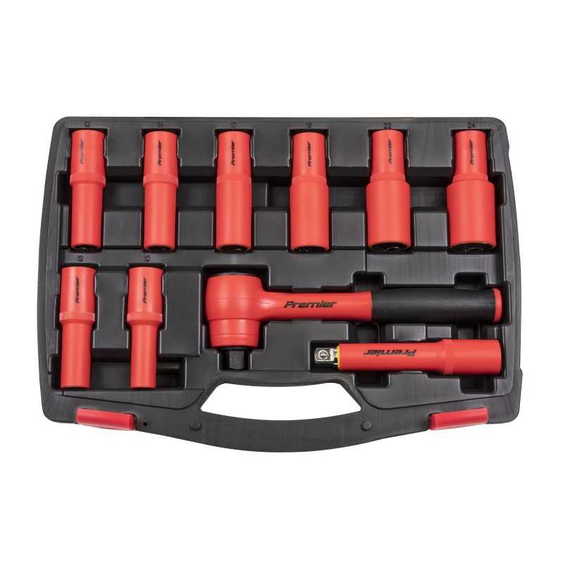 Insulated Socket Set 10pc 1/2"Sq Drive 6pt WallDrive¨ VDE Approved | Pipe Manufacturers Ltd..