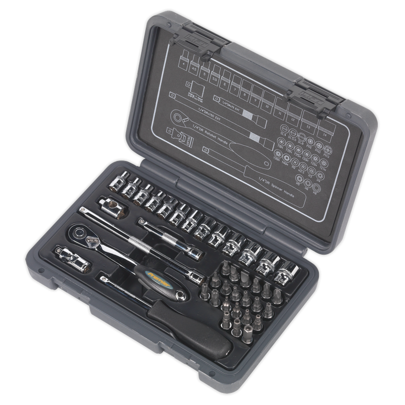 Socket Set 40pc 1/4"Sq Drive 6pt WallDrive¨ Metric | Pipe Manufacturers Ltd..