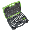 Socket Set 34pc 3/8"Sq Drive 6pt WallDrive¨ Metric | Pipe Manufacturers Ltd..