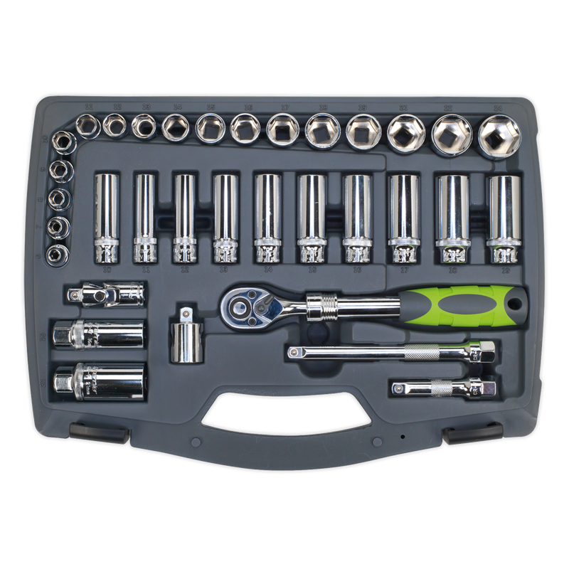 Socket Set 34pc 3/8"Sq Drive 6pt WallDrive¨ Metric | Pipe Manufacturers Ltd..