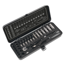 Socket Set 32pc 1/4"Sq Drive 6pt WallDrive¨ Metric Black Series | Pipe Manufacturers Ltd..