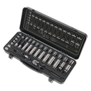 Socket Set 34pc 3/8"Sq Drive 6pt WallDrive¨ Metric Black Series | Pipe Manufacturers Ltd..