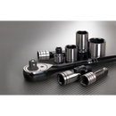 Socket Set 28pc 1/2"Sq Drive 6pt WallDrive¨ Metric Black Series | Pipe Manufacturers Ltd..