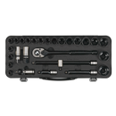 Socket Set 28pc 1/2"Sq Drive 6pt WallDrive¨ Metric Black Series | Pipe Manufacturers Ltd..