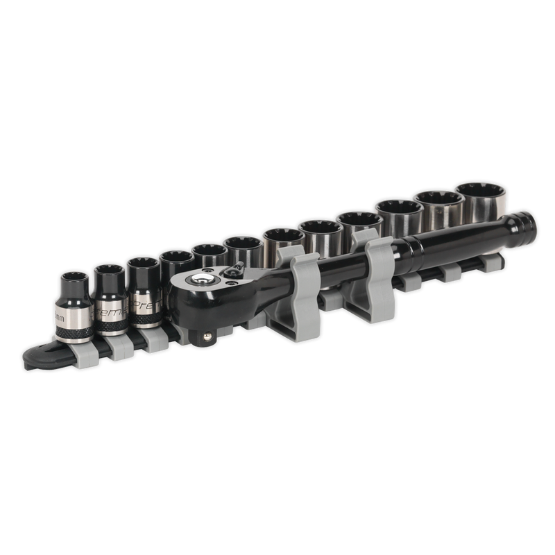 Socket Set 13pc 3/8"Sq Drive Total Drive¨ Metric - Black Series | Pipe Manufacturers Ltd..