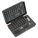 Ratchet Driver & Impact Grade Torsion Bit Set 33pc Micro Premier Black Series | Pipe Manufacturers Ltd..