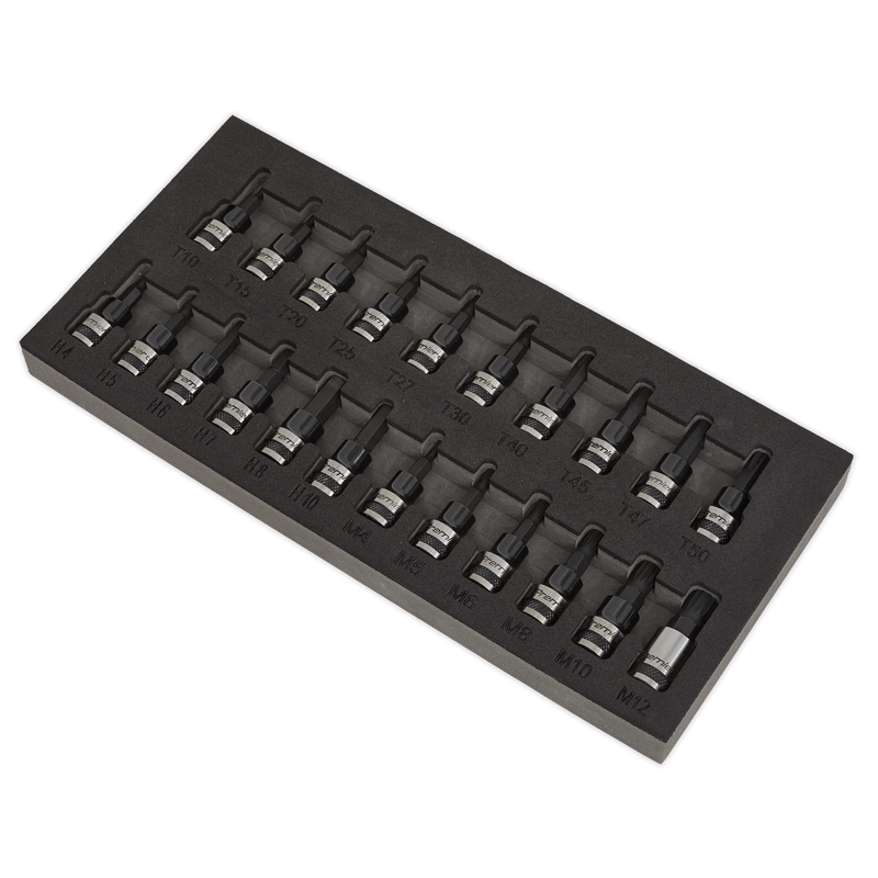 TRX-Star*/Hex/Spline Socket Bit Set 22pc 3/8"Sq Drive Black Series | Pipe Manufacturers Ltd..