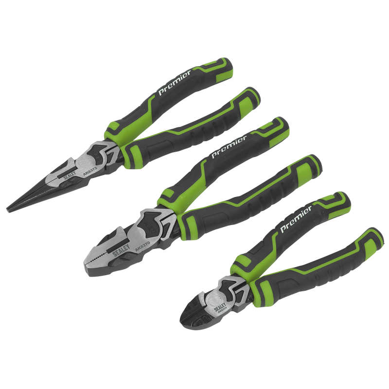 Pliers Set 3pc High Leverage - Hi-Vis Green | Pipe Manufacturers Ltd..