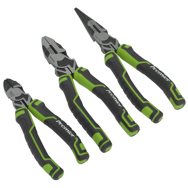 Pliers Set 3pc High Leverage - Hi-Vis Green | Pipe Manufacturers Ltd..