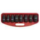 Impact Socket Set 8pc Deep 1"Sq Drive - Metric | Pipe Manufacturers Ltd..