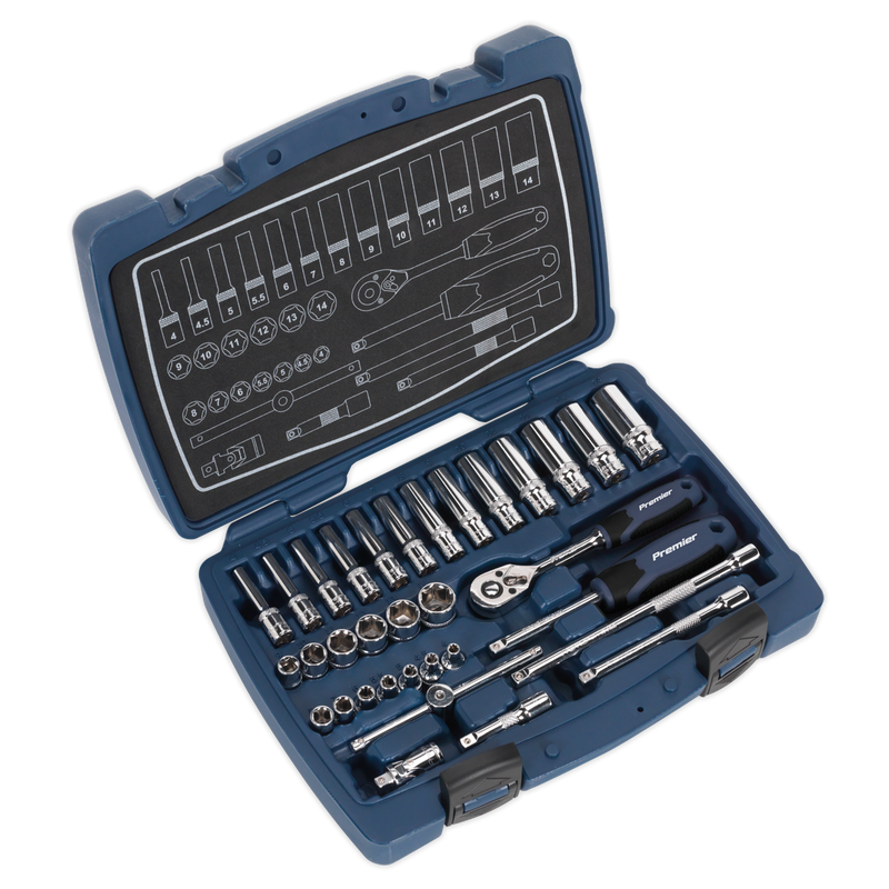 Socket Set 33pc 1/4"Sq Drive 6pt WallDrive¨ Metric | Pipe Manufacturers Ltd..