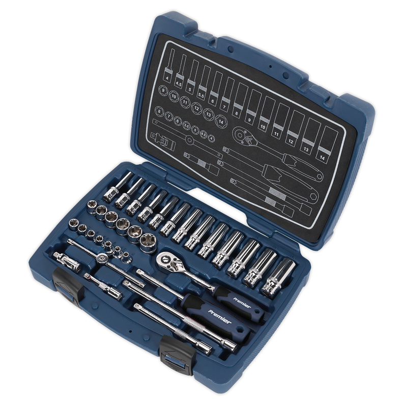 Socket Set 33pc 1/4"Sq Drive 6pt WallDrive¨ Metric | Pipe Manufacturers Ltd..