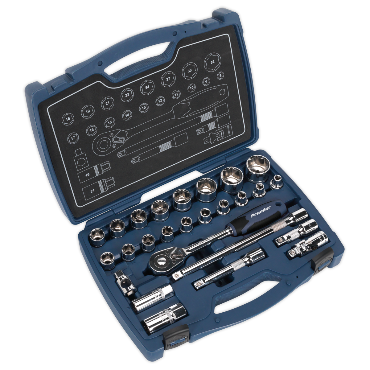 Socket Set 26pc 1/2