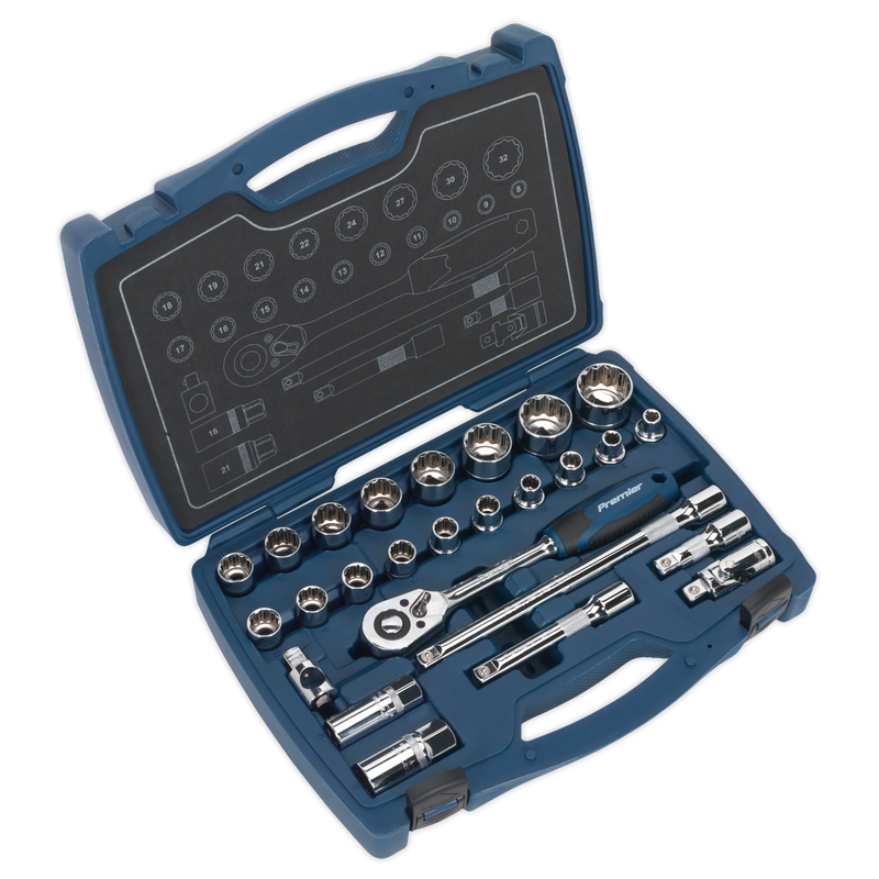 Socket Set 26pc 1/2"Sq Drive 12pt WallDrive¨ Metric | Pipe Manufacturers Ltd..