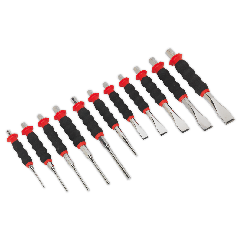 Sheathed Punch & Chisel Set 11pc | Pipe Manufacturers Ltd..