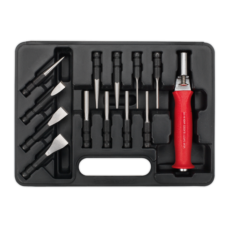 Interchangeable Punch & Chisel Set 13pc | Pipe Manufacturers Ltd..