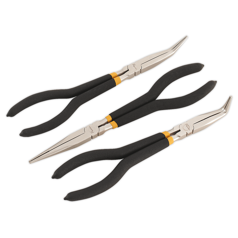 Needle Nose Pliers Set 3pc 280mm Ni-Fe Finish | Pipe Manufacturers Ltd..