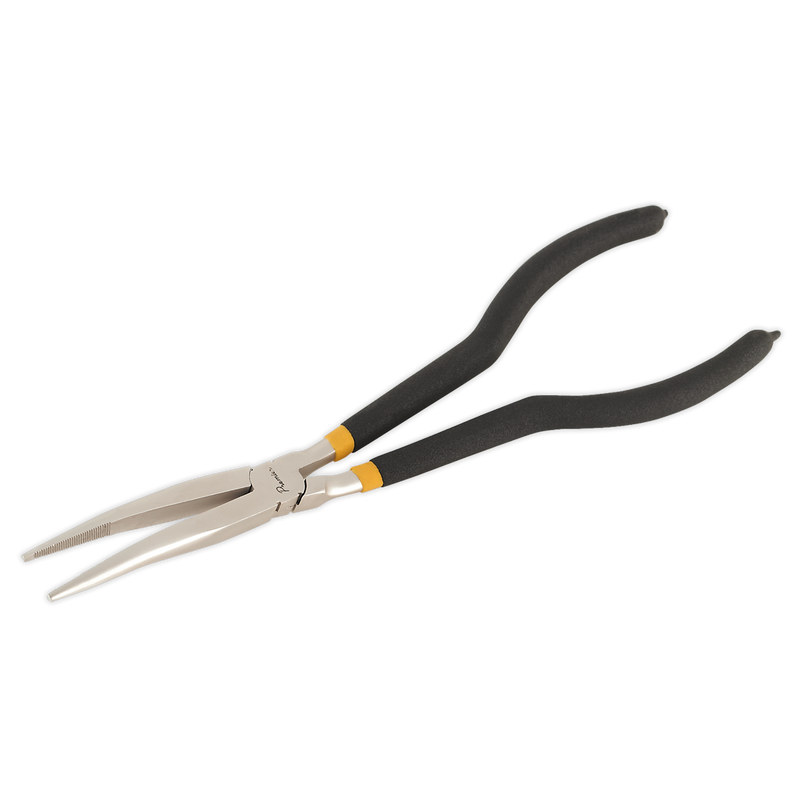 Needle Nose Pliers 280mm Offset Ni-Fe Finish | Pipe Manufacturers Ltd..