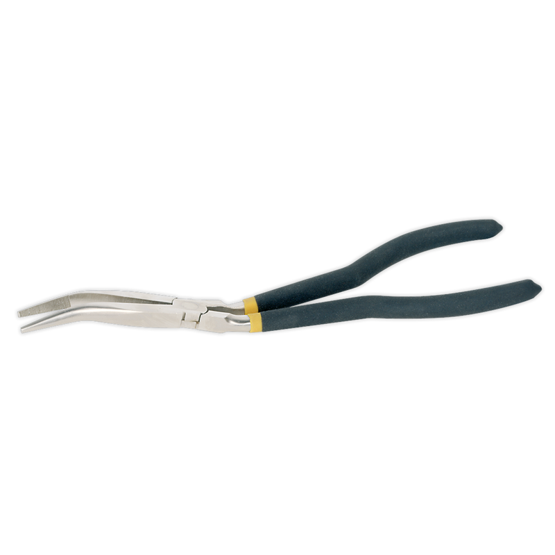 Needle Nose Pliers 280mm Offset Ni-Fe Finish | Pipe Manufacturers Ltd..