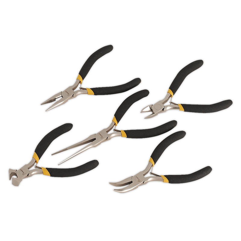 Mini Pliers Set 5pc Ni-Fe Finish | Pipe Manufacturers Ltd..