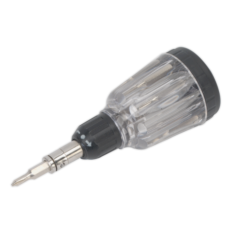 Precision Ratchet Stubby Screwdriver 16-in-1 | Pipe Manufacturers Ltd..