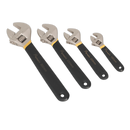 Adjustable Wrench Set 4pc Ni-Fe Finish | Pipe Manufacturers Ltd..