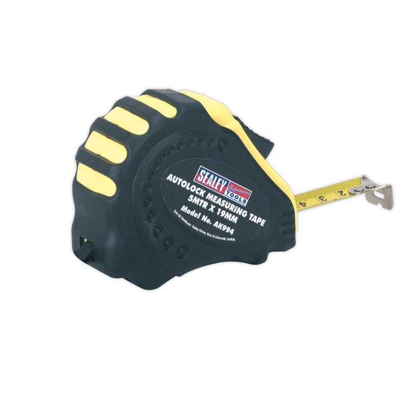 Autolock Tape Measure 5m(16ft) x 19mm - Metric/Imperial | Pipe Manufacturers Ltd..