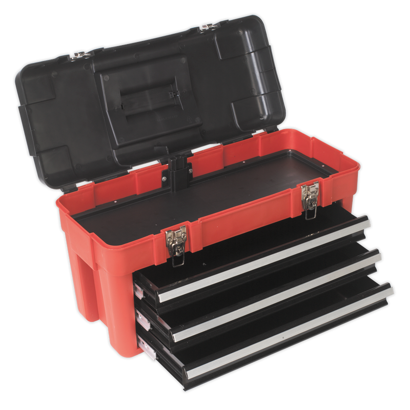 Toolbox 585mm 3 Drawer Portable | Pipe Manufacturers Ltd..
