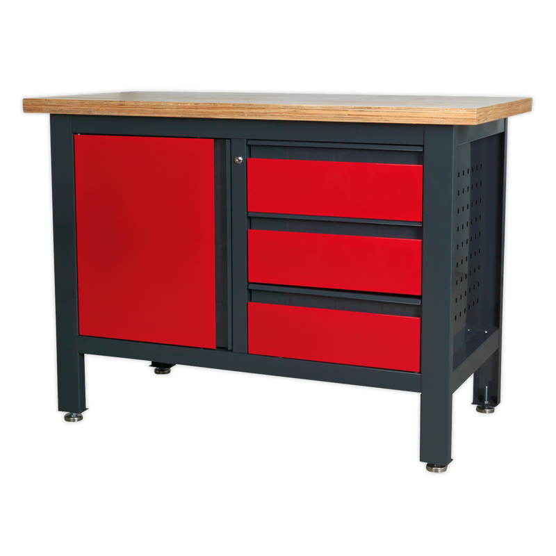 Workstation with 3 Drawers & Cupboard | Pipe Manufacturers Ltd..