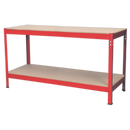 Workbench 1.53m Steel Wooden Top | Pipe Manufacturers Ltd..