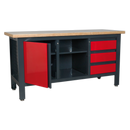 Workstation with 3 Drawers, 1 Cupboard & Open Storage | Pipe Manufacturers Ltd..