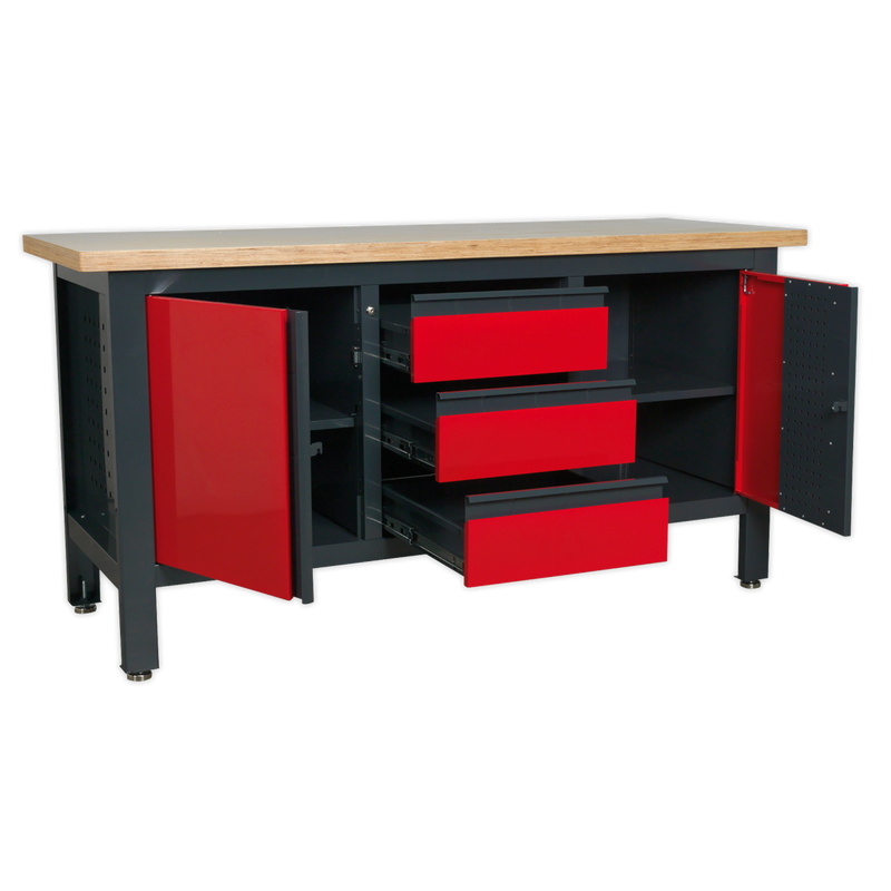 Workstation with 3 Drawers & 2 Cupboards | Pipe Manufacturers Ltd..