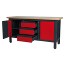 Workstation with 3 Drawers & 2 Cupboards | Pipe Manufacturers Ltd..