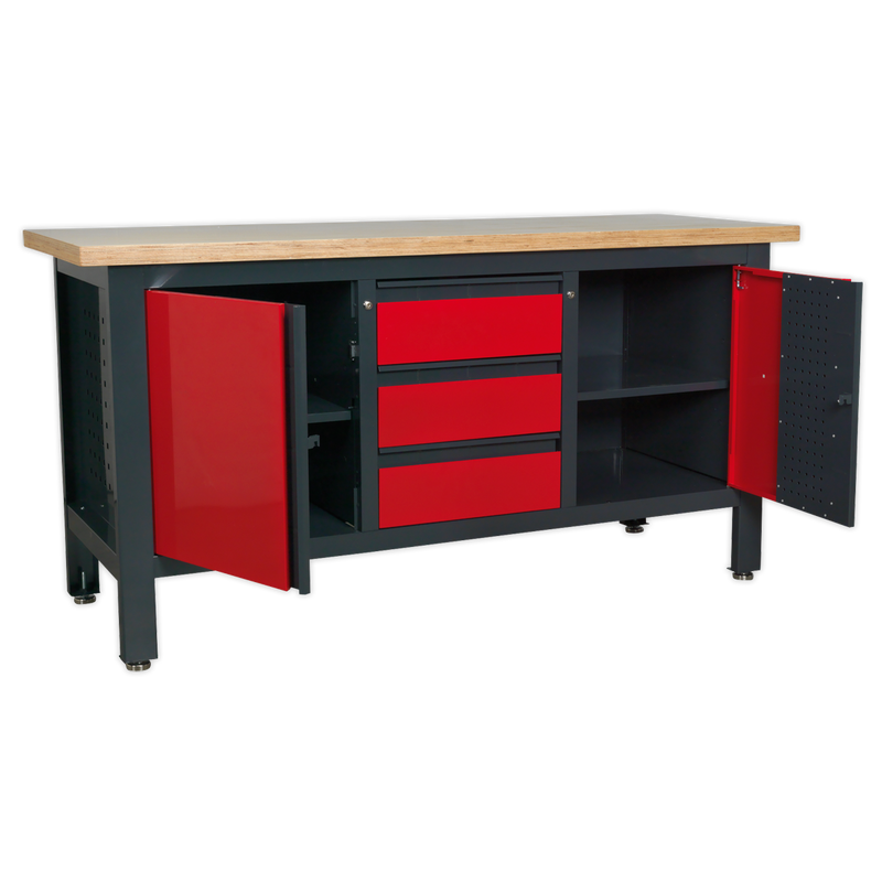 Workstation with 3 Drawers & 2 Cupboards | Pipe Manufacturers Ltd..