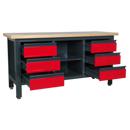 Workstation with 6 Drawers & Open Storage | Pipe Manufacturers Ltd..