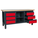 Workstation with 6 Drawers & Open Storage | Pipe Manufacturers Ltd..