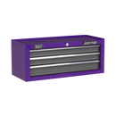 Mid-Box 3 Drawer with Ball Bearing Slides - Purple/Grey | Pipe Manufacturers Ltd..
