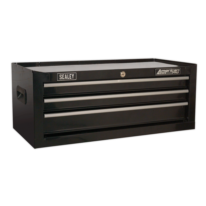 Mid-Box 3 Drawer with Ball Bearing Slides - Black | Pipe Manufacturers Ltd..