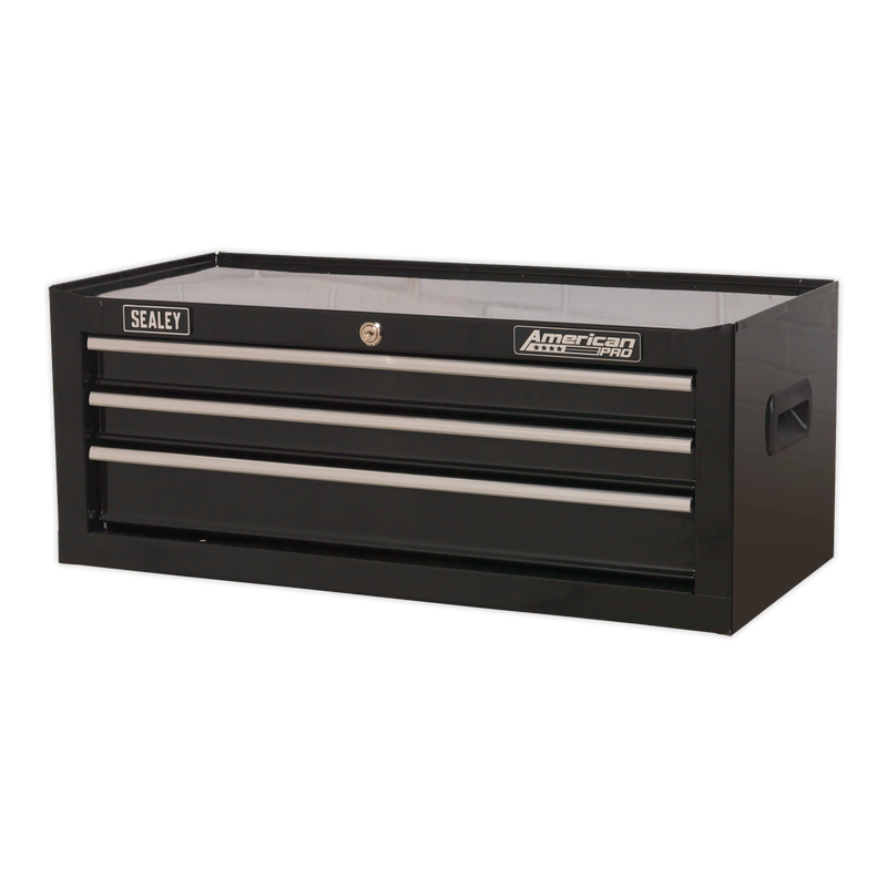 Mid-Box 3 Drawer with Ball Bearing Slides - Black | Pipe Manufacturers Ltd..