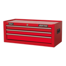 Mid-Box 3 Drawer with Ball Bearing Slides - Red | Pipe Manufacturers Ltd..