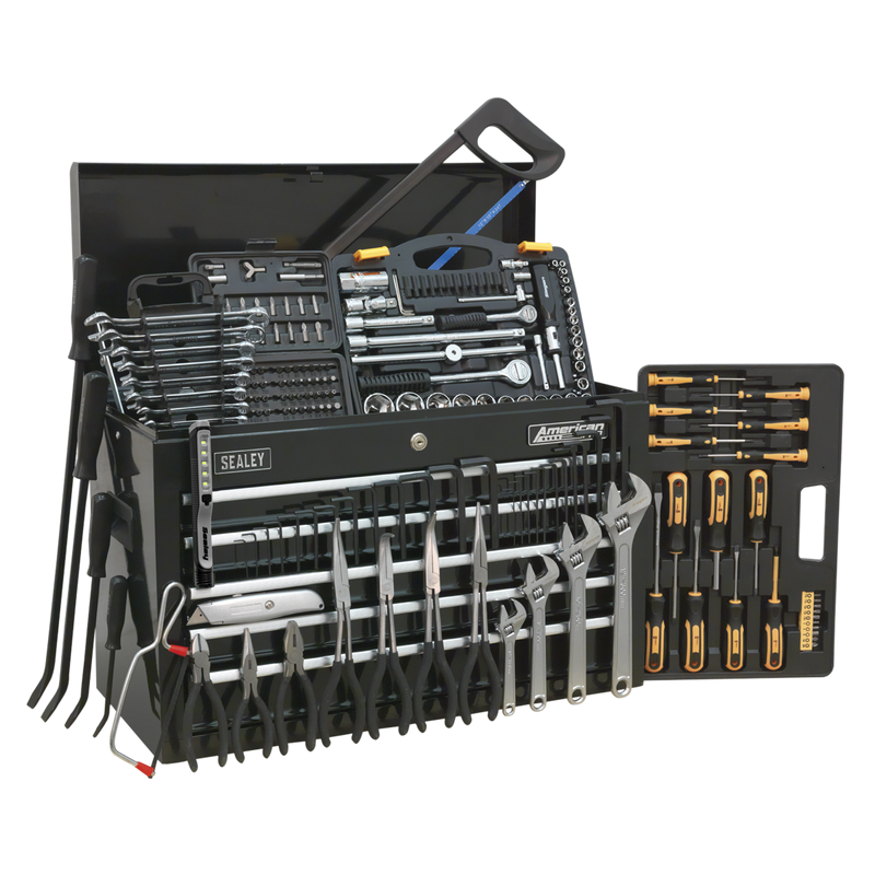 Topchest 5 Drawer with Ball Bearing Slides - Black & 230pc Tool Kit | Pipe Manufacturers Ltd..